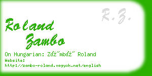 roland zambo business card